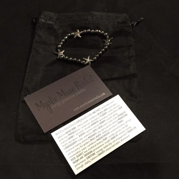 Hematite “Balance” starfish Bracelet 7” - Picture 2 of 2