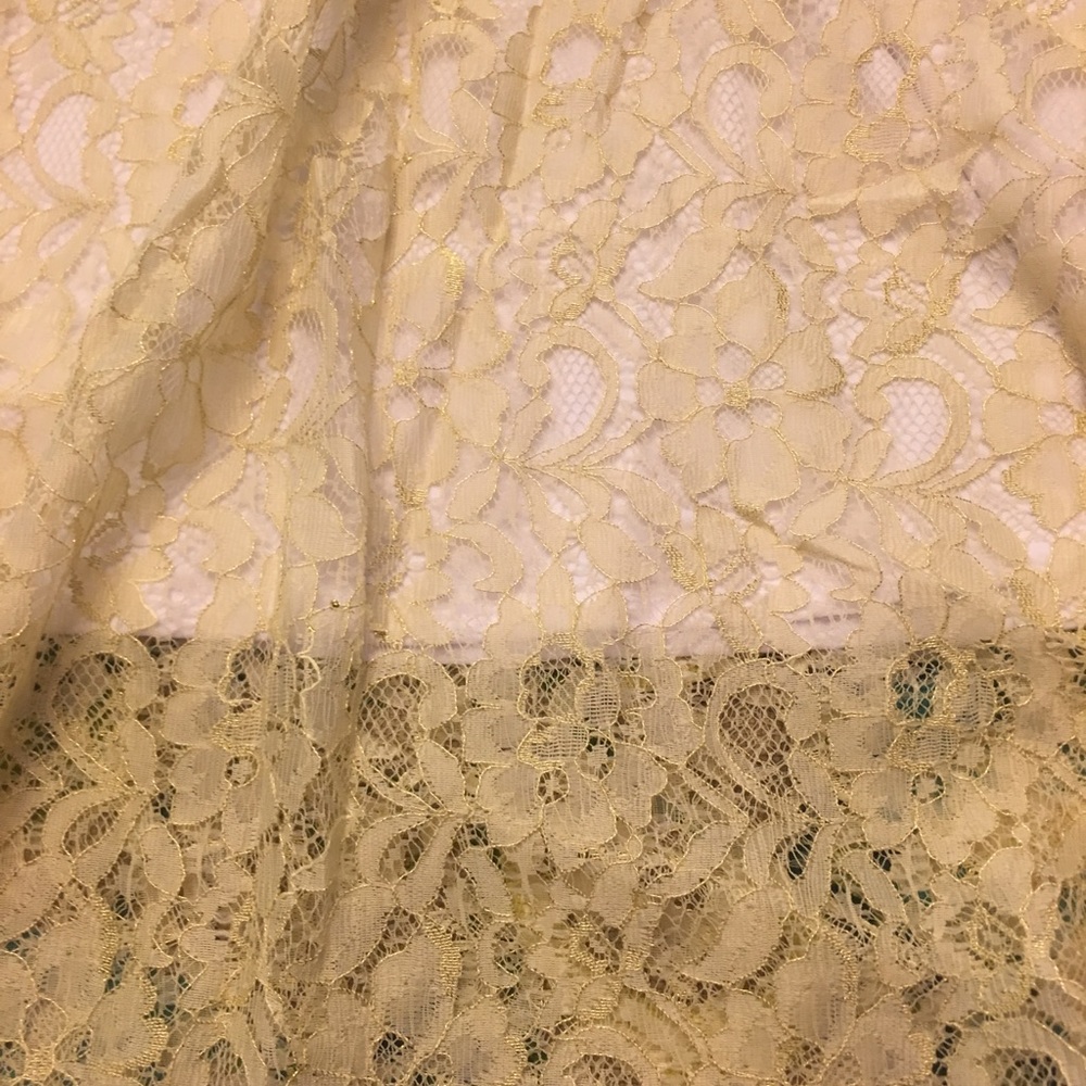 Large NWT cream & white LulaRoe Lola lace skirt