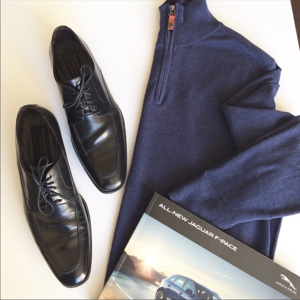To Boot New York Adam Derrick. Rich black calfskin