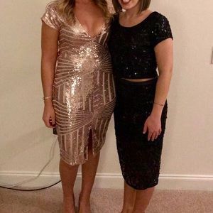 GOLD SPARKLE MIDI DRESS - PARTY/NYE/FORMAL WEDDING