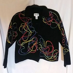 Chicos size 1  100%wool button down