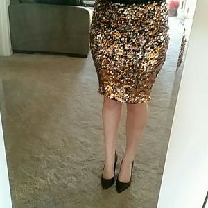 Sequin pencil skirt