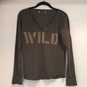 Zadig and Voltaire Long Sleeve Beaded Cotton Tee