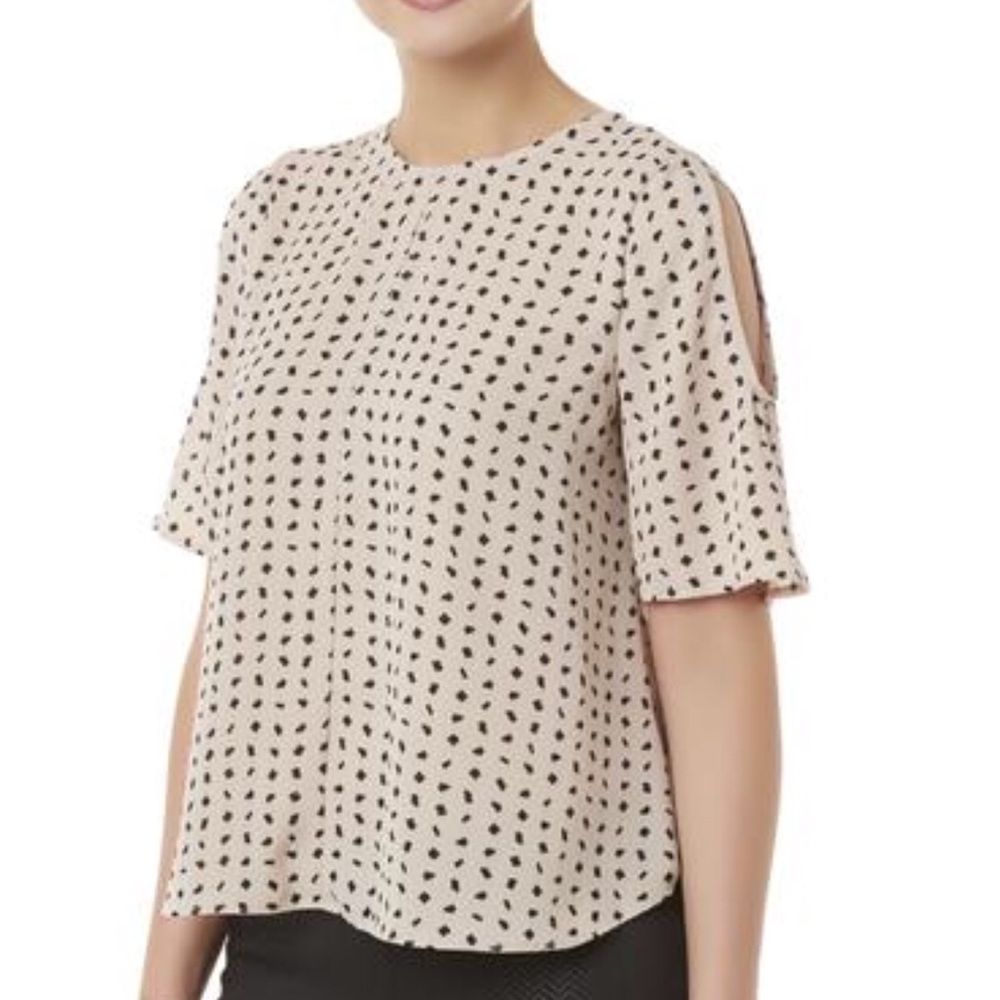 Blush & Black Cold Shoulder Blouse
