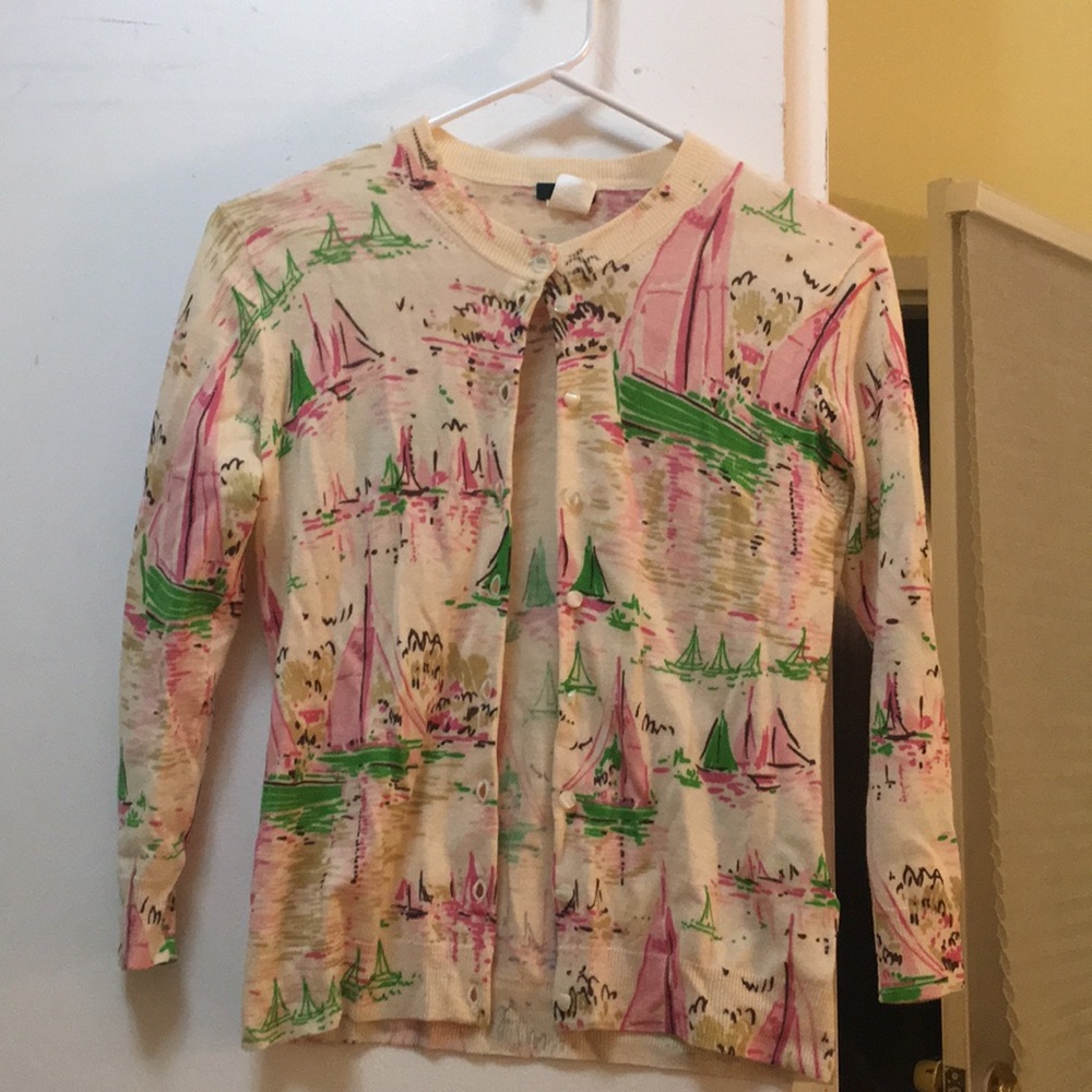 Classic J.Crew Sailboat Cardigan