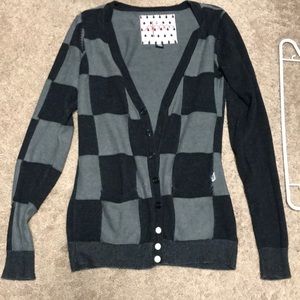 Volcom checkered cardigan