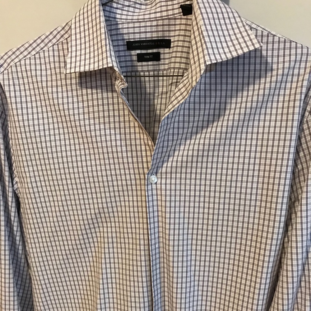 John Varvatos Star USA Grid Check Slim Fit