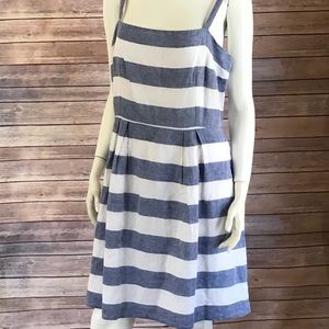 Ann Taylor Loft NWT denim and White dress size 12