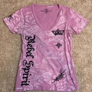 Sexy V-Neck “Rebel Spirit” Shirt (M)