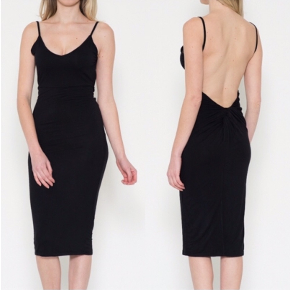 V-Neck Twist Back Dress