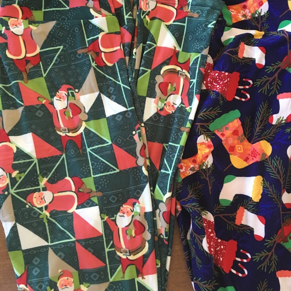 LuLaRoe Christmas OS Leggings Bundle NWOT