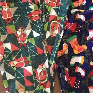 LuLaRoe Christmas OS Leggings Bundle NWOT