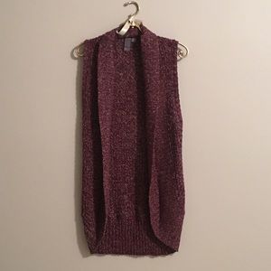 Long duster sweater vest