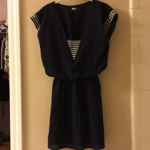 Navy with Stripes Dress