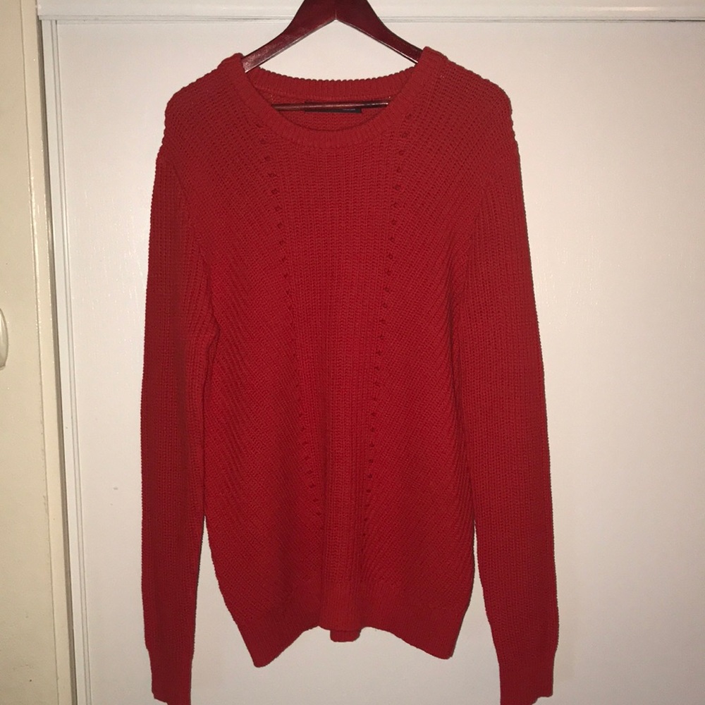 🆕 ZARA MEN RED cashmere SWEATER😎