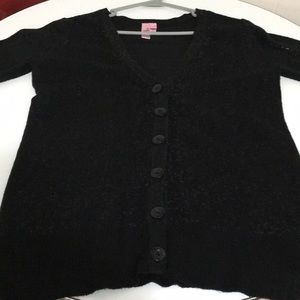 Shimmer black cardigan