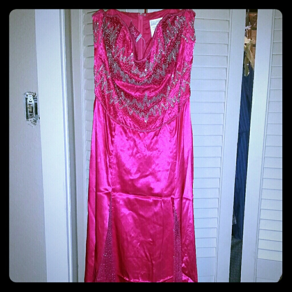 Hot pink prom dress size 7