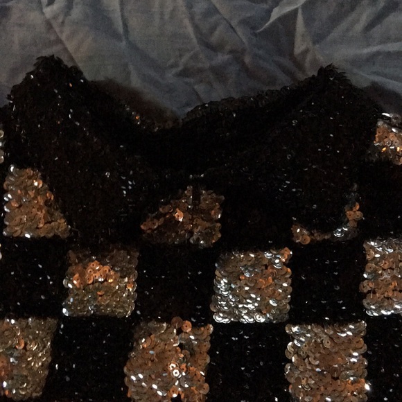 Vintage sequined top very nice , silk lined . - Picture 3 of 3