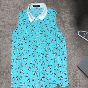 Cute Varga Frenchie pug dog sleeveless top