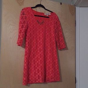 Three quarter length dress with necklace!