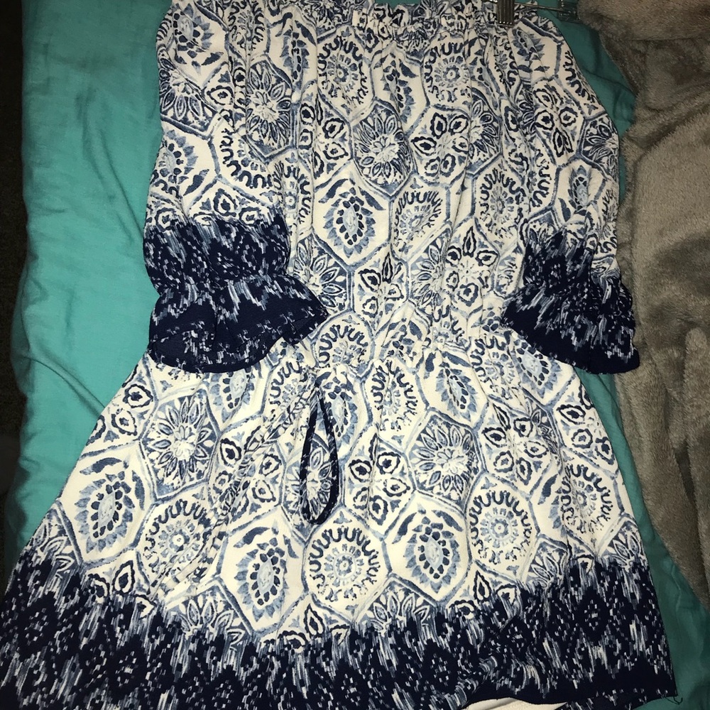 Off the shoulder romper from Entourage Boutique