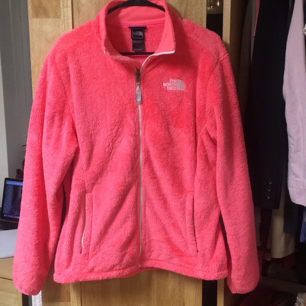 Pink Fleece North Face Jacket