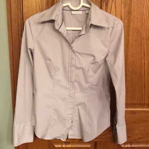 Striped button down dress shirt