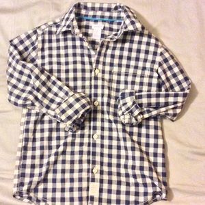 Carter's boys 7 blue and white small checkered.