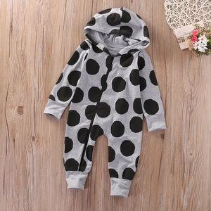*NEW Adorable modern polka dot baby boy romper*