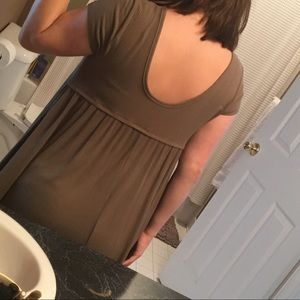 Olive Green Open Back Top