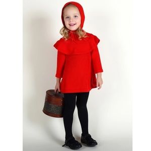 *NEW Precious red sweater dress & bonnet*