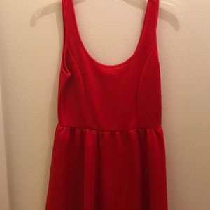Red skater dress