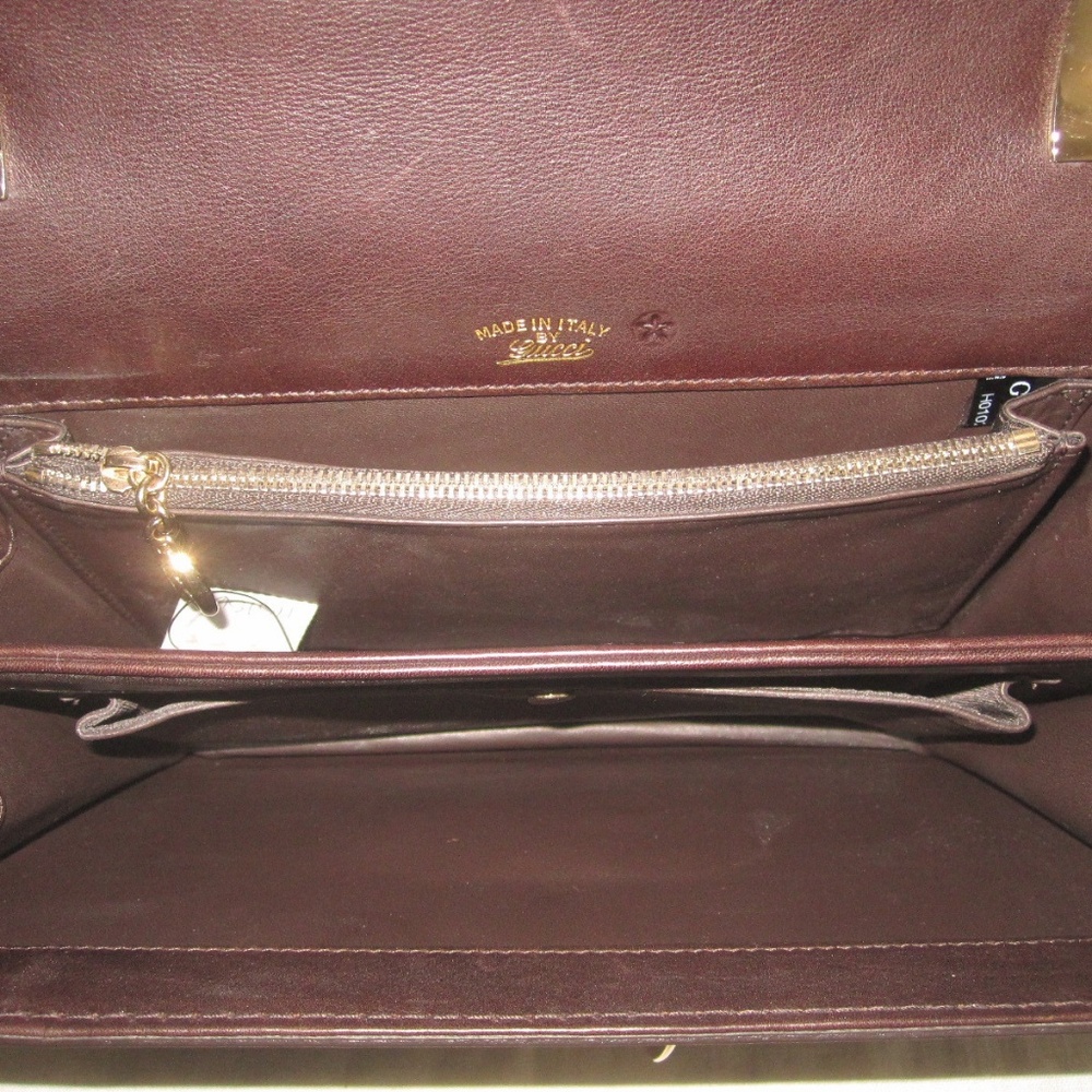 SOLD ON E BAY GUCCI LEATHER SHOULDER HANDBAG - Picture 6 of 8