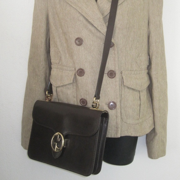 SOLD ON E BAY GUCCI LEATHER SHOULDER HANDBAG - Picture 4 of 8