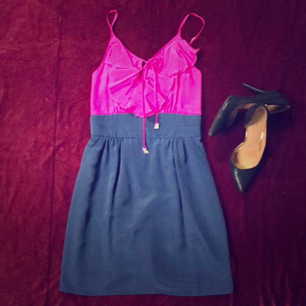 **SINGLE** Ruffled Tank Midi-Dress, 100% Silk