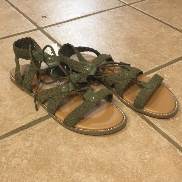 olive green gladiator sandals