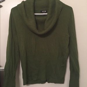 NWT green cowl neck sweater