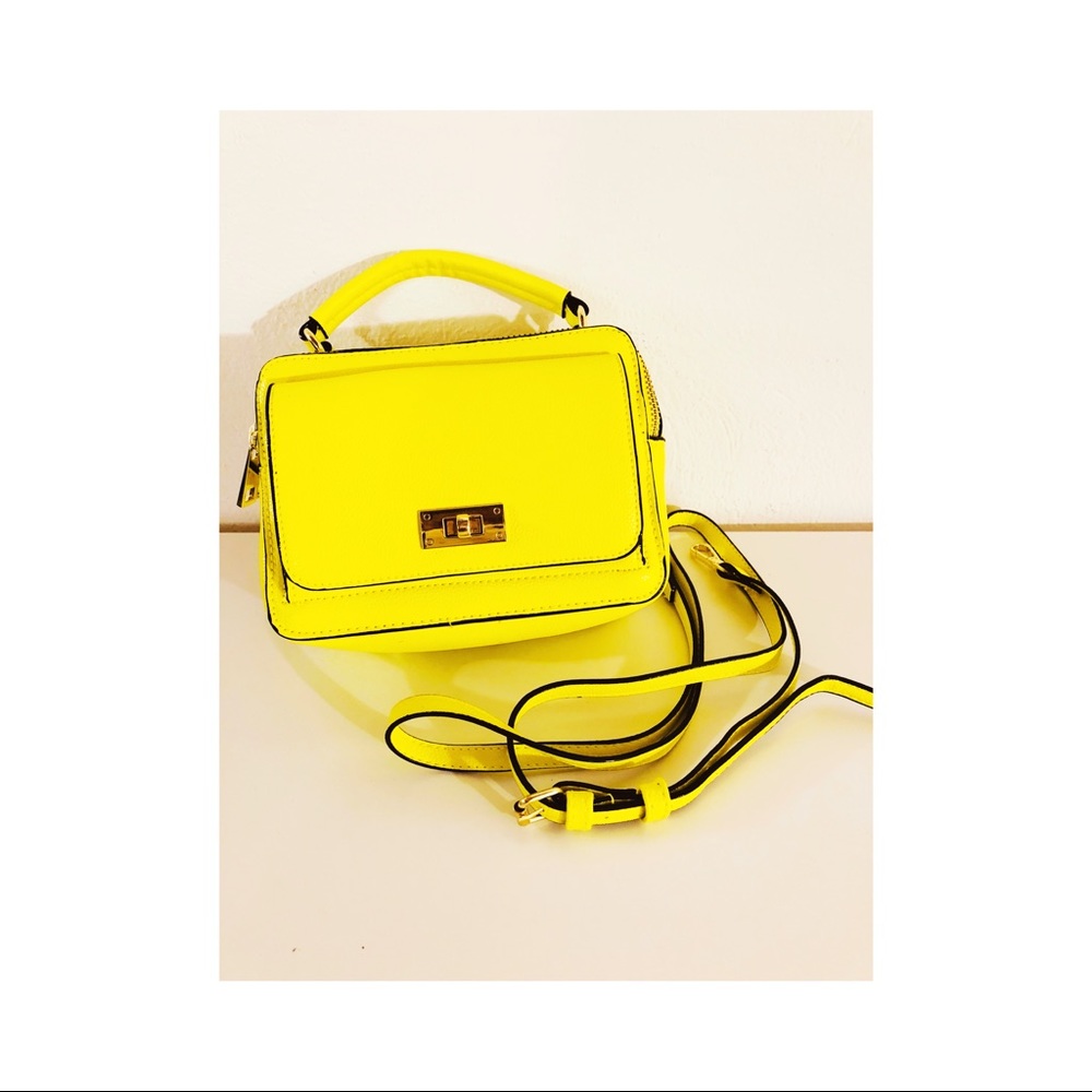 Yellow Mini Crossbody Satchel