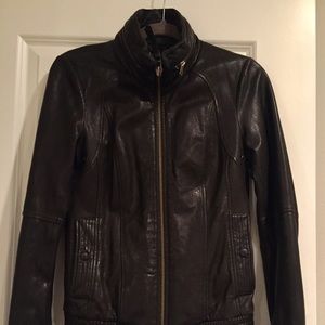 Mackage 100% Leather Bomber Jacket Women’s S