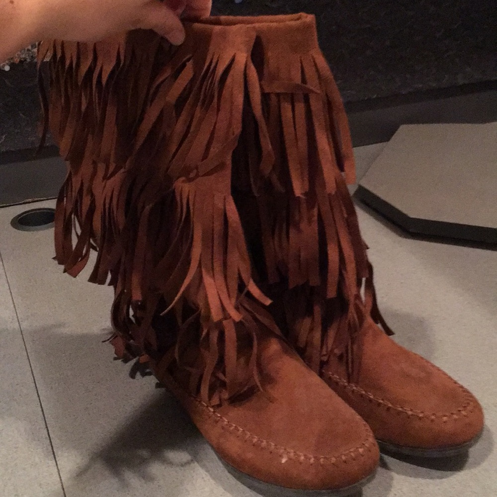 Frayed Moccasin boots!