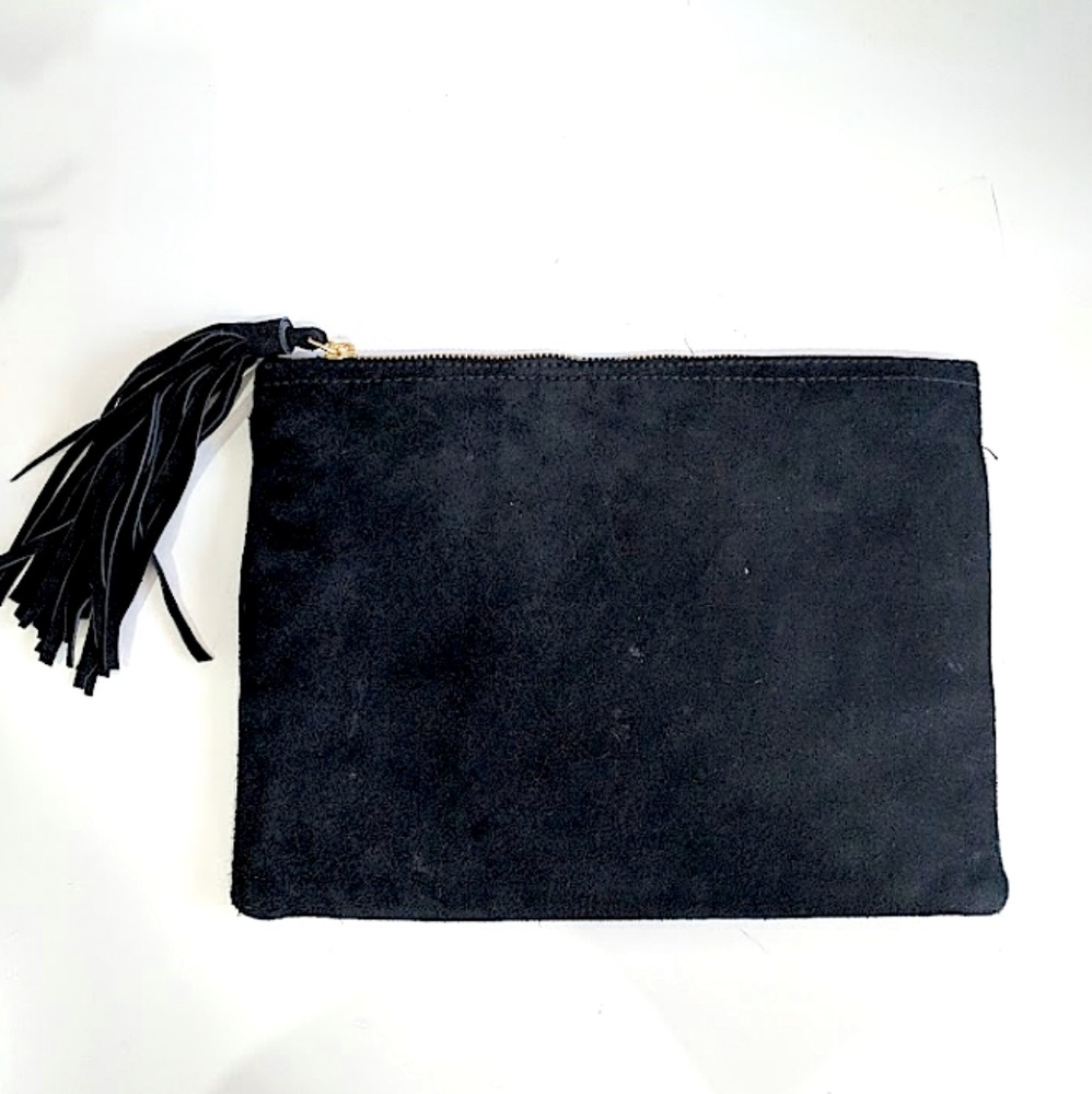 ▫️black suede clutch ▫️
