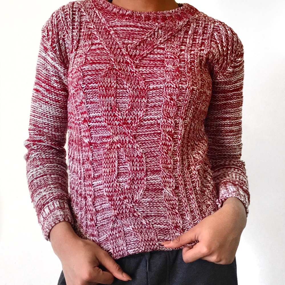 Mixed Cable Knit Sweater