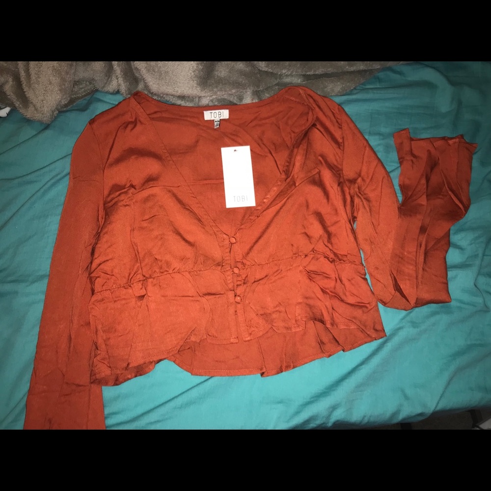 NWT orange long sleeve top from tobi