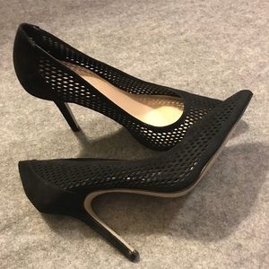BCBG maxazria black laser cut shoes SZ 7.5 M