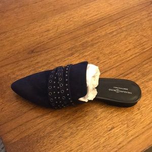 NWT treasure and bond x something navy -navy mules