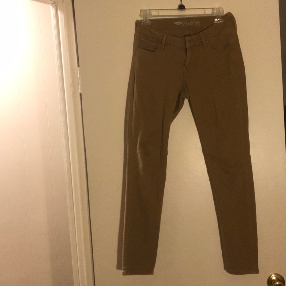 Tan Straight Leg Jeans