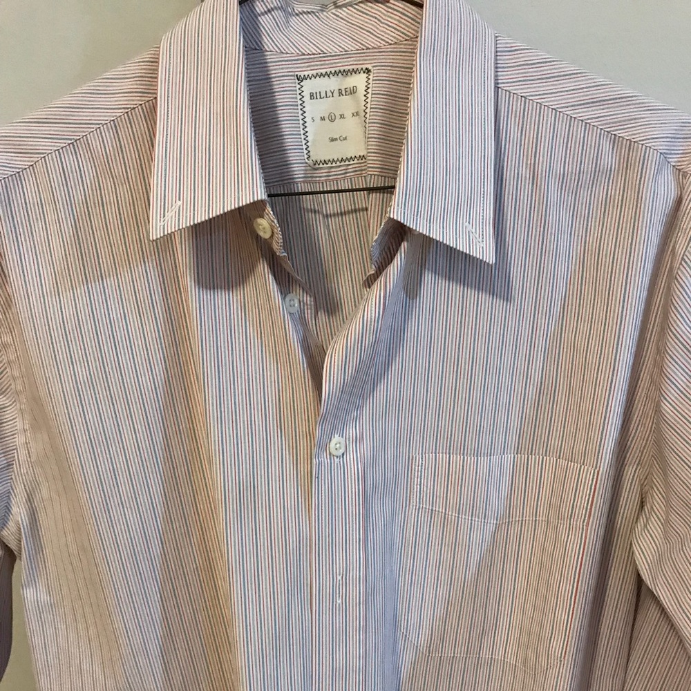 Billy Reid Slim Cut Striped Dress Shirt