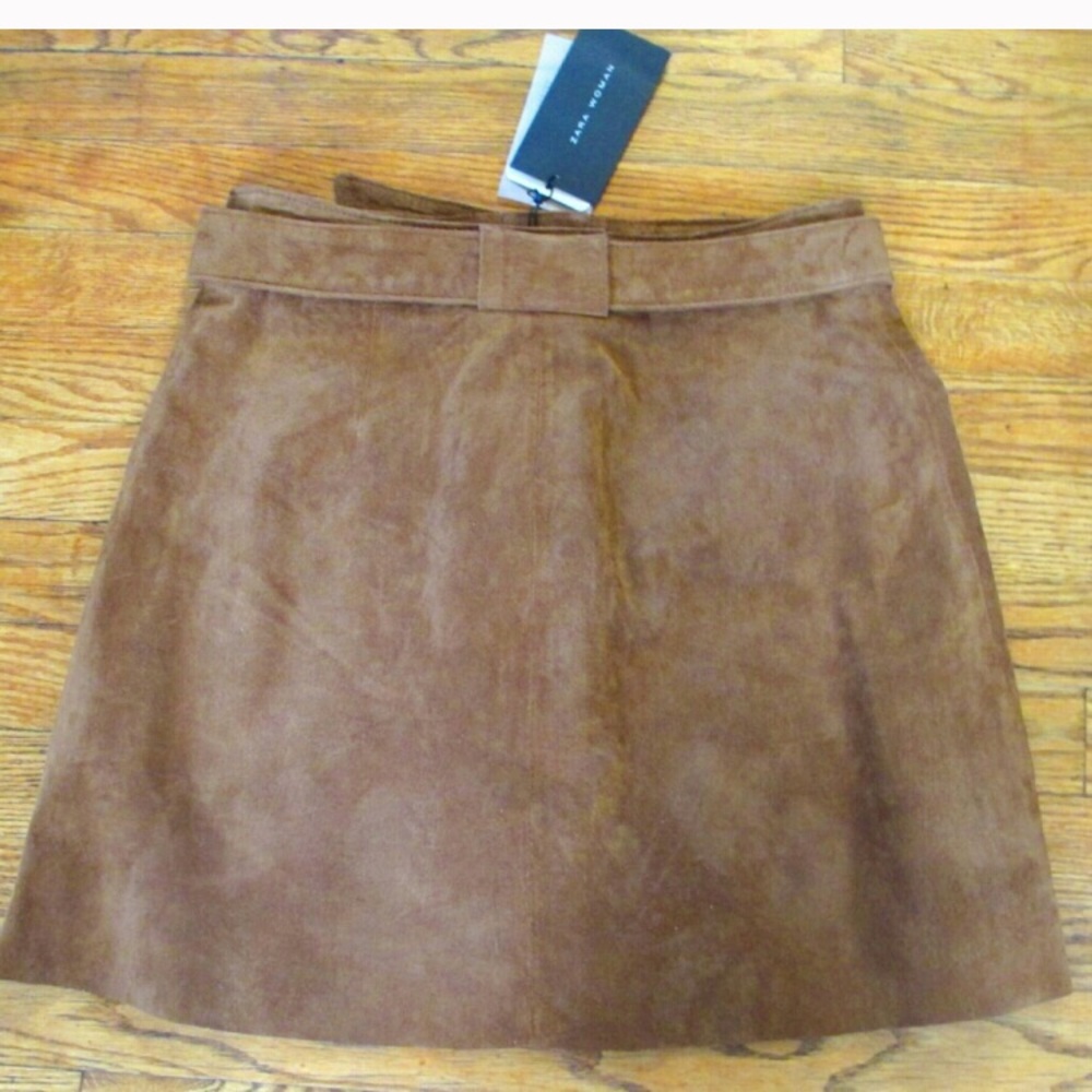 SOLD ZARA NWT LEATHER SKIRT - Picture 7 of 7