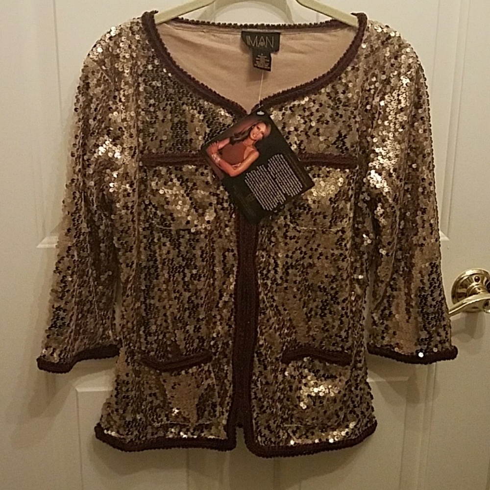 Sequin Jacket by IMAN
