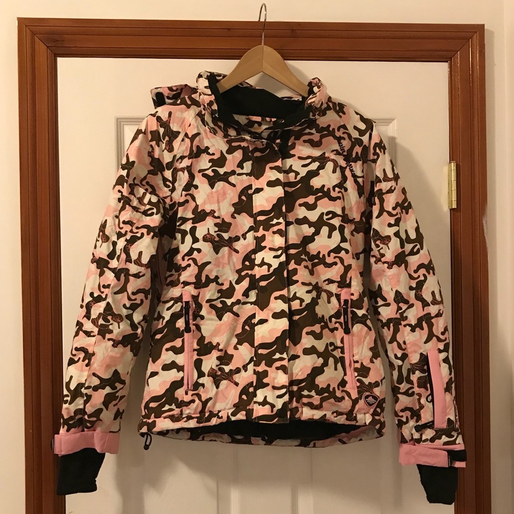 Pink Camo Ski Winter Coat